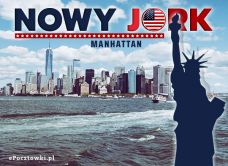 e-Kartka Darmowe kartki elektroniczne z tag: e Kartki z melodią Nowy Jork - Manhattan, kartki internetowe, pocztówki, pozdrowienia