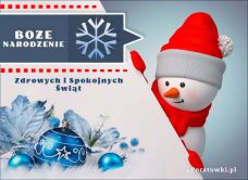 e-Kartka Darmowe kartki elektroniczne z tag: Kartki na Boże Narodzenie Zdrowych i Spokojnych Świąt, kartki internetowe, pocztówki, pozdrowienia