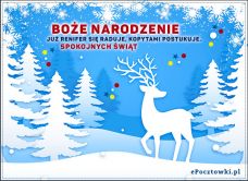 e-Kartka Darmowe kartki elektroniczne z tag: Święty Mikołaj Bożonarodzeniowy renifer 2023, kartki internetowe, pocztówki, pozdrowienia