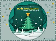 e-Kartka Darmowe kartki elektroniczne z tag: Kartki na święta Choinka pachnąca jak las 2023, kartki internetowe, pocztówki, pozdrowienia