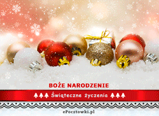 e-Kartka Darmowe kartki elektroniczne z tag: kartka na Boże Narodzenie Świąteczne życzenia!, kartki internetowe, pocztówki, pozdrowienia