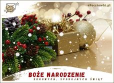 e-Kartka Darmowe kartki elektroniczne z tag: Życzenia świąteczne Zdrowych i Spokojnych Świąt, kartki internetowe, pocztówki, pozdrowienia