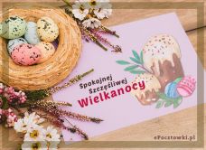 e-Kartka Darmowe kartki elektroniczne z tag: Kartki wielkanocne religijne Spokojnej Szczęśliwej Wielkanocy, kartki internetowe, pocztówki, pozdrowienia