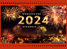 e-Kartka Darmowe kartki elektroniczne z tag: e-Kartki darmo Nowy Rok 2024 nocą, kartki internetowe, pocztówki, pozdrowienia