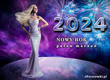 e-Kartka Darmowe kartki elektroniczne z tag: e-Kartki darmo Nowy Rok 2024 pełen marzeń, kartki internetowe, pocztówki, pozdrowienia