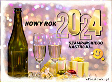 e-Kartka Darmowe kartki elektroniczne z tag: eKartka noworoczna Szampański Nowy Rok 2024, kartki internetowe, pocztówki, pozdrowienia