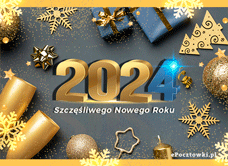 e-Kartka Darmowe kartki elektroniczne z tag: Kartki Szczęśliwego Nowego Roku 2024, kartki internetowe, pocztówki, pozdrowienia