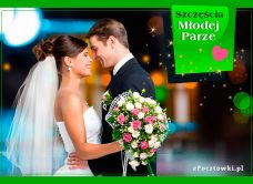 e-Kartka Kartki Ślubne Szczęścia Młodej Parze!, kartki internetowe, pocztówki, pozdrowienia