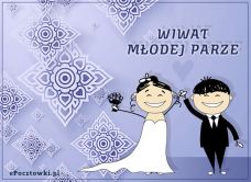 e-Kartka Kartki Ślubne Wiwat Młodej Parze!, kartki internetowe, pocztówki, pozdrowienia