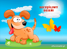 e-Kartka Darmowe kartki elektroniczne z tag: Pies Szczęśliwy dzień!, kartki internetowe, pocztówki, pozdrowienia