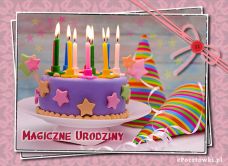 e-Kartka Kartki Urodzinowe Magiczne Urodziny, kartki internetowe, pocztówki, pozdrowienia