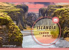e-Kartka Kartki Państwa, Miasta Islandia - cudem natury, kartki internetowe, pocztówki, pozdrowienia