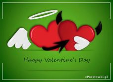 e-Kartka  Happy Valentine's Day, kartki internetowe, pocztówki, pozdrowienia