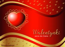 eKartki Miłość - Walentynki Serce na Walentynki, 