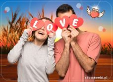 e-Kartka Kartki Miłość - Walentynki Szczęśliwie zakochani, kartki internetowe, pocztówki, pozdrowienia