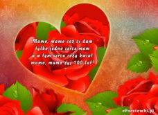 e-Kartka Kartki Dzień Matki Serce pełne róż, kartki internetowe, pocztówki, pozdrowienia