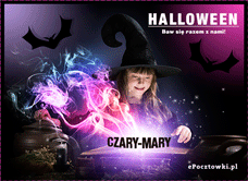 e-Kartka Kartki Halloween Czary-Mary, kartki internetowe, pocztówki, pozdrowienia