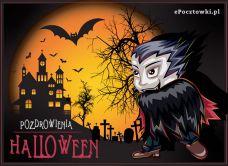 e-Kartka Darmowe kartki elektroniczne z tag: e-Kartki na Halloween Dracula pozdrawia, kartki internetowe, pocztówki, pozdrowienia