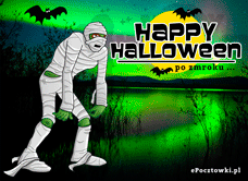 e-Kartka Darmowe kartki elektroniczne z tag: Kartki Halloween darmo Mumia Halloween, kartki internetowe, pocztówki, pozdrowienia