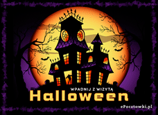 e-Kartka Darmowe kartki elektroniczne z tag: Kartki Halloween darmo Nawiedzony dom, kartki internetowe, pocztówki, pozdrowienia