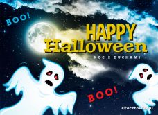 e-Kartka Kartki Halloween Noc z duchami, kartki internetowe, pocztówki, pozdrowienia