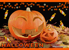 e-Kartka Kartki Halloween Słodkie Halloween, kartki internetowe, pocztówki, pozdrowienia