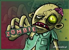 e-Kartka Kartki Halloween Zombie, kartki internetowe, pocztówki, pozdrowienia