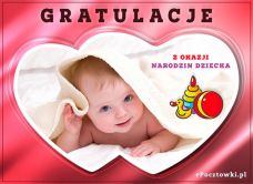 e-Kartka Kartki Wyraź uczucia Gratulacje z okazji narodzin dziecka, kartki internetowe, pocztówki, pozdrowienia