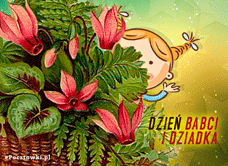 e-Kartka Darmowe kartki elektroniczne z tag: e-Kartki na Dzień Babci Kosz pełen kwiatów, kartki internetowe, pocztówki, pozdrowienia