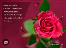 eKartki Złote Myśli Róża jest piękna!, 