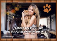 eKartki Złote Myśli Właściciel kota!, 