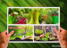 e-Kartka Kartki Cztery Pory Roku Wiosna w ogrodzie, kartki internetowe, pocztówki, pozdrowienia