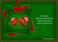 e-Kartka Darmowe kartki elektroniczne z tag: Kartki na święta W święta Bożego Narodzenia, kartki internetowe, pocztówki, pozdrowienia