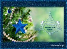 e-Kartka Darmowe kartki elektroniczne z tag: Merry Christmas Wśród gałązek choinki, kartki internetowe, pocztówki, pozdrowienia