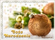 e-Kartka Darmowe kartki elektroniczne z tag: Życzenia bożonarodzeniowe Złote Boże Narodzenie, kartki internetowe, pocztówki, pozdrowienia