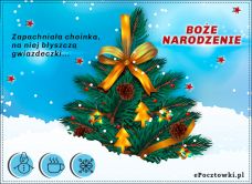 e-Kartka Kartki Boże Narodzenie Zapachniała choinka, kartki internetowe, pocztówki, pozdrowienia