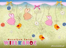 e-Kartka Kartki Wielkanoc Wielkanocne zawieszki, kartki internetowe, pocztówki, pozdrowienia