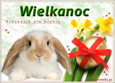 e-Kartka Kartki Wielkanoc Wielkanocny prezencik, kartki internetowe, pocztówki, pozdrowienia