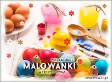 e-Kartka Kartki Wielkanoc Malowanki, kartki internetowe, pocztówki, pozdrowienia