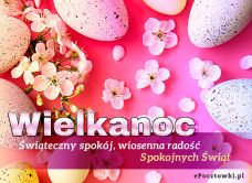 e-Kartka Darmowe kartki elektroniczne z tag: Kartki wielkanocne religijne Świąteczny spokój - Wiosenna radość!, kartki internetowe, pocztówki, pozdrowienia