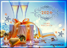 e-Kartka Darmowe kartki elektroniczne z tag: e Kartki na Nowy Rok Nowy Rok 2024 nowe marzenia, kartki internetowe, pocztówki, pozdrowienia