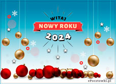 e-Kartka Darmowe kartki elektroniczne z tag: Kartki okolicznościowe Witaj Nowy Roku 2024, kartki internetowe, pocztówki, pozdrowienia