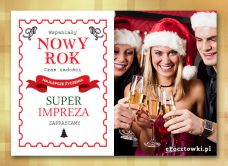 e-Kartka Kartki Nowy Rok Super impreza, kartki internetowe, pocztówki, pozdrowienia