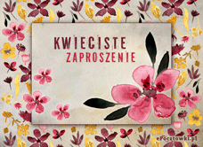 eKartki Zaproszenia Kwieciste Zaproszenie, 